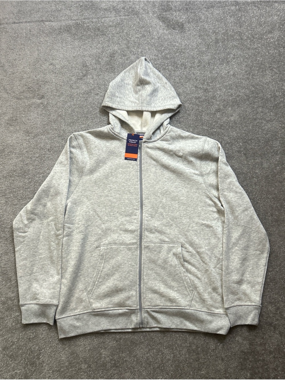 Gray Zip Up Hoodie L